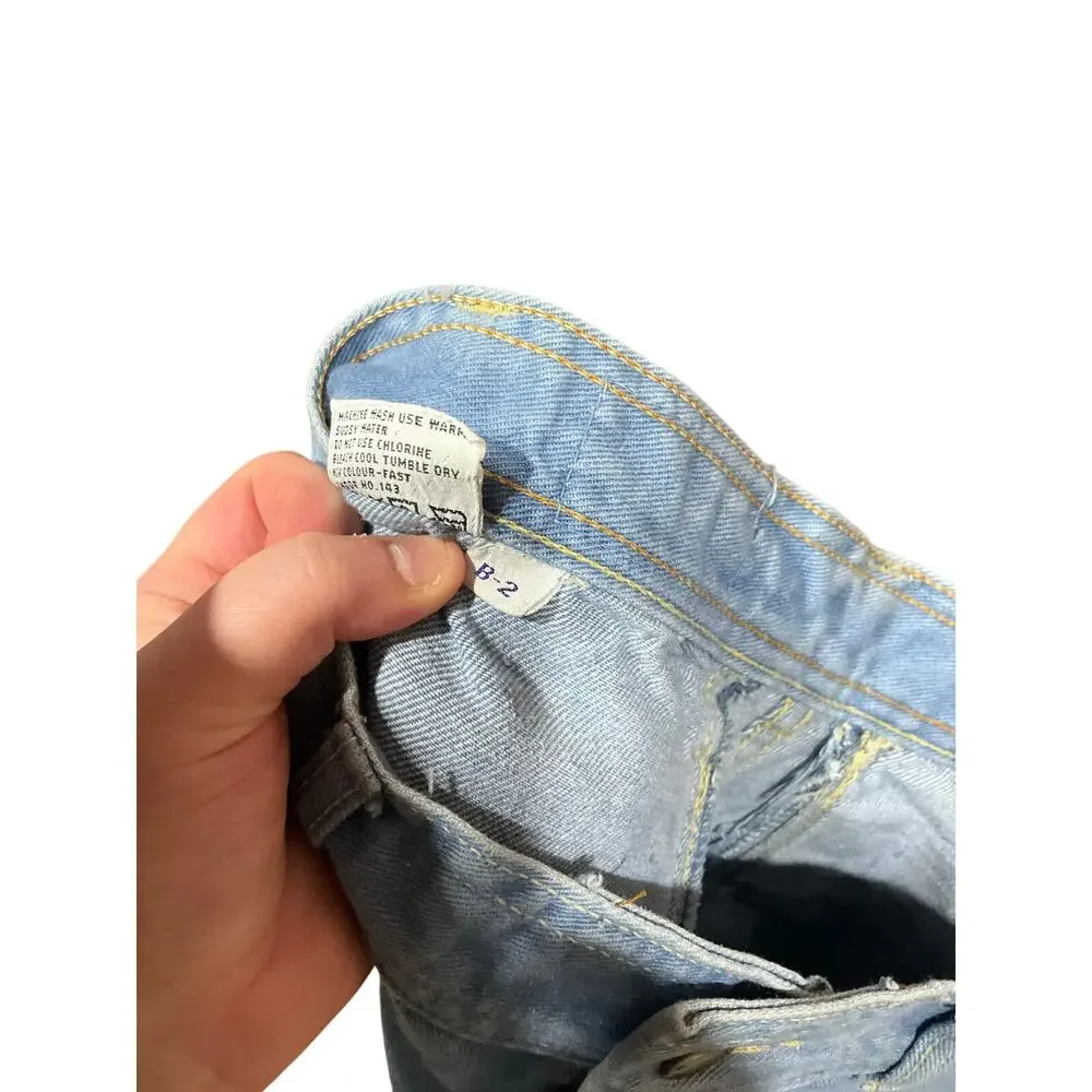 Patchwork Pentimemto Jeans Women 9 Blue 100% Cotton - Picture 5 of 5